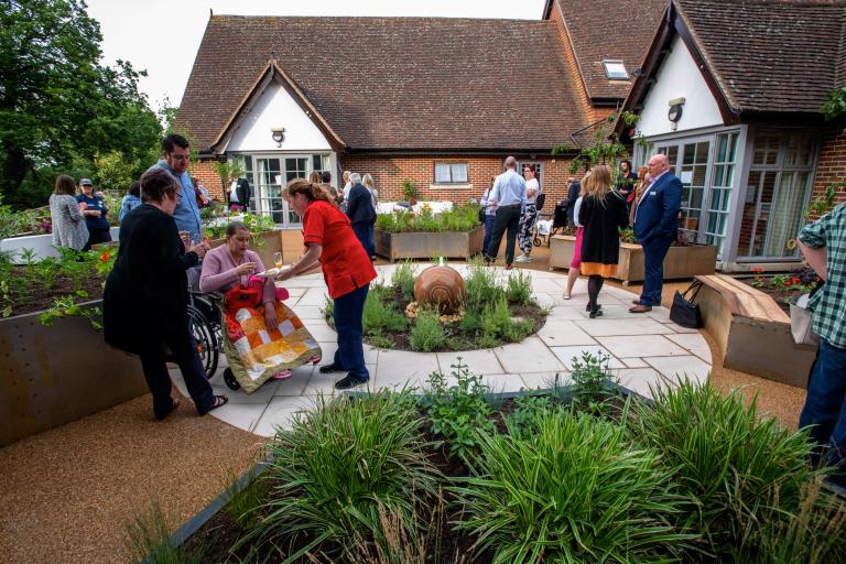 A photo of the sensory garden at Greenwich and Bexley Community Hospice